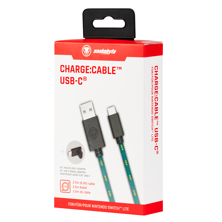 Nintendo Switch Lite CHARGE CABLE USB-C Ladekabel snakebyte