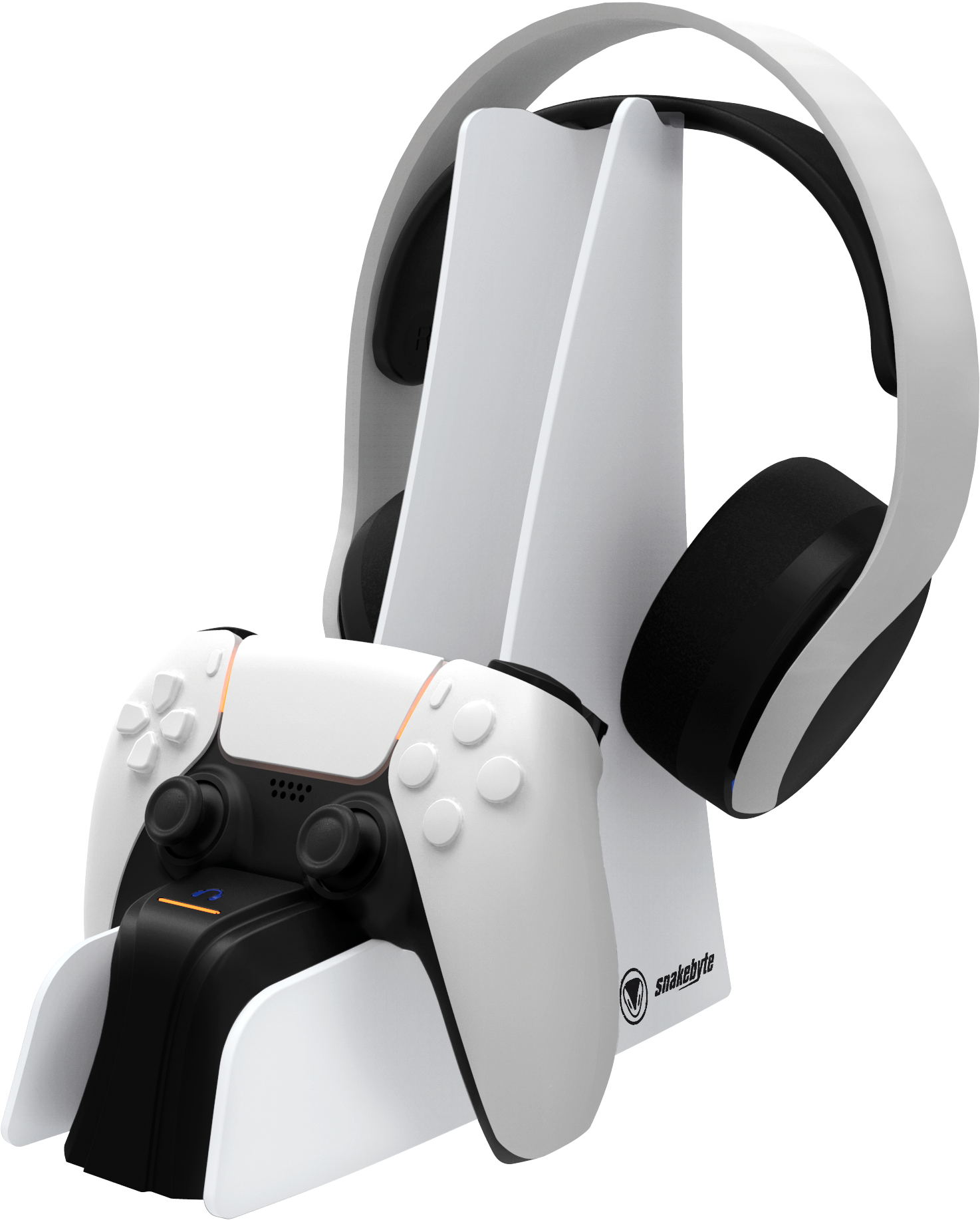 DUAL CHARGE & HEADSET STAND 5 (White)